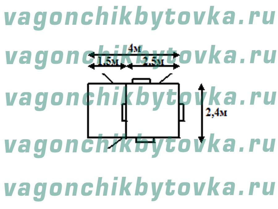 Проходная из металлического вагончика 4м